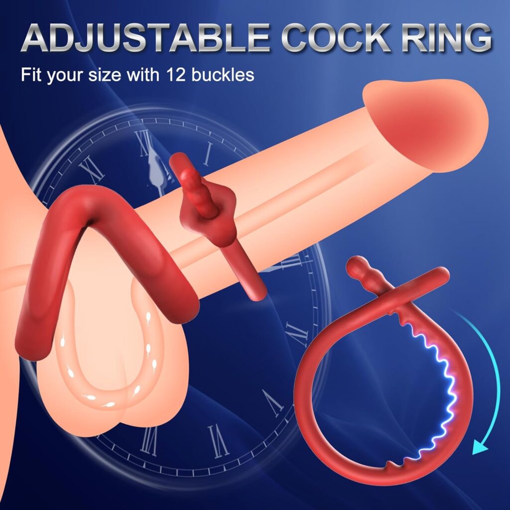 Adjustable Penis Ring Sex Toys for Men - Silicone Cock Ring Set Penis Sleeve Shaft for Erection Enhancing, Soft Stretchy Male Sex Toys for Couples Pleasure