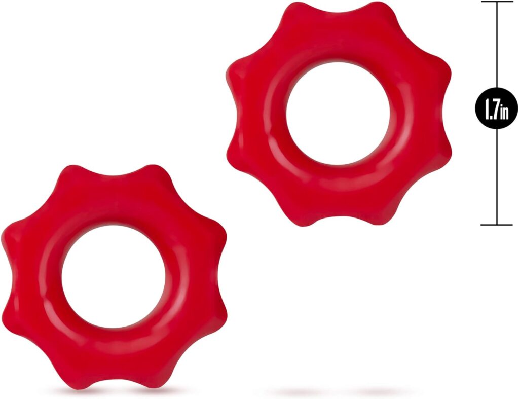 Blush Stay Hard Donut Cock Rings - Soft, Super Stretchy - Increase Stamina - Longer, Harder, Bigger Erections - Add Girth - Performance, Pleasure Enhancing for ED Sex Toy for Men, Couples - Black