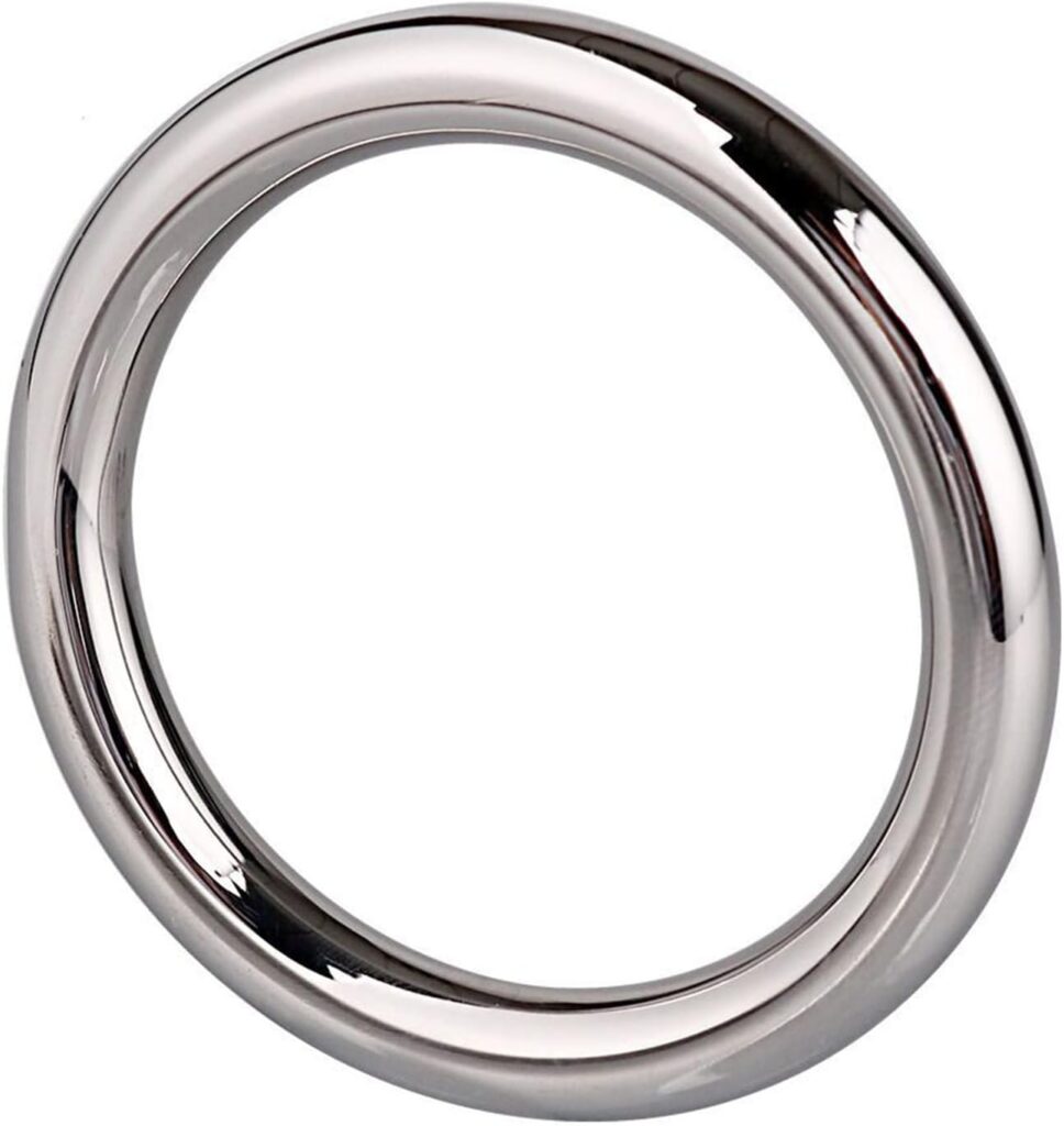 Stainless Steel Penis Cock Rings Metal Ring Penis Loop Metal Delay Ring Stronger Erection Enhancer Sexual Toy for Male(45mm)