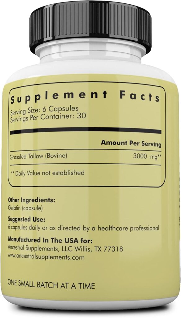 Ancestral Supplements Mofo, Supplements for Men, Support for Test and Energy Levels and Overall Mens Health and Wellness, Non-GMO Grass Fed Beef Organ Supplement with Liver, No Fillers, 180 Capsules