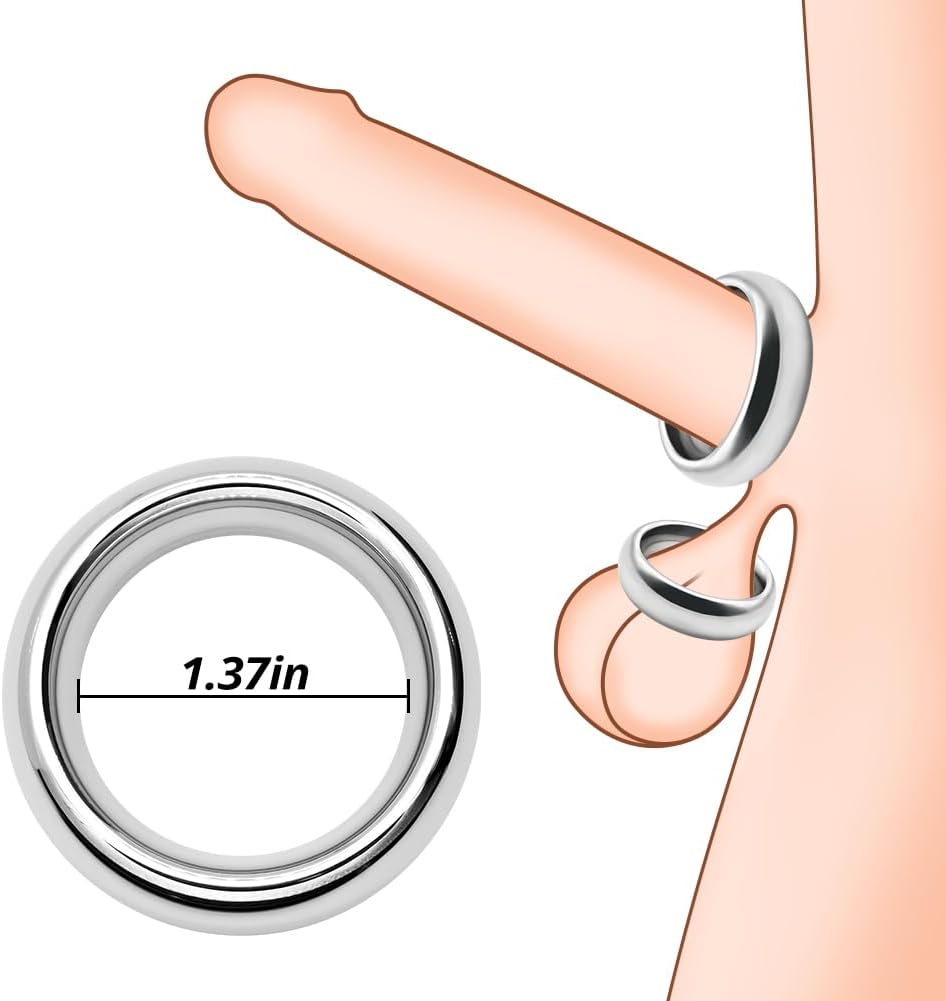FST Stainless Steel Male Penis Loop Metal Cock Ring, 4 Size for Choice (1.77)