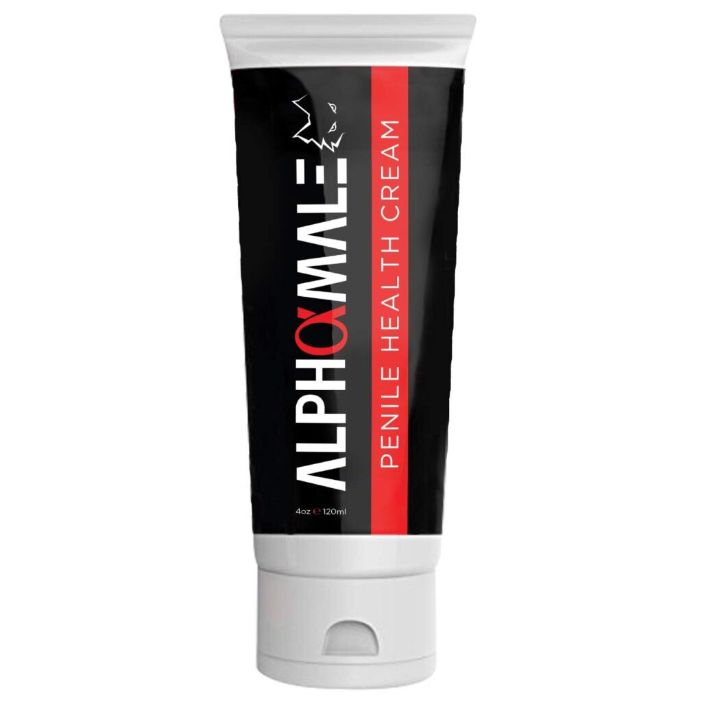 AlphaMale Penile Health Creme - Penile Lotion Moisturizer - Anti-Chafing, Redness, Irritation Moisturizing - Penile Cream To Increase Sensitivity For Men - 4 oz (120 mL)