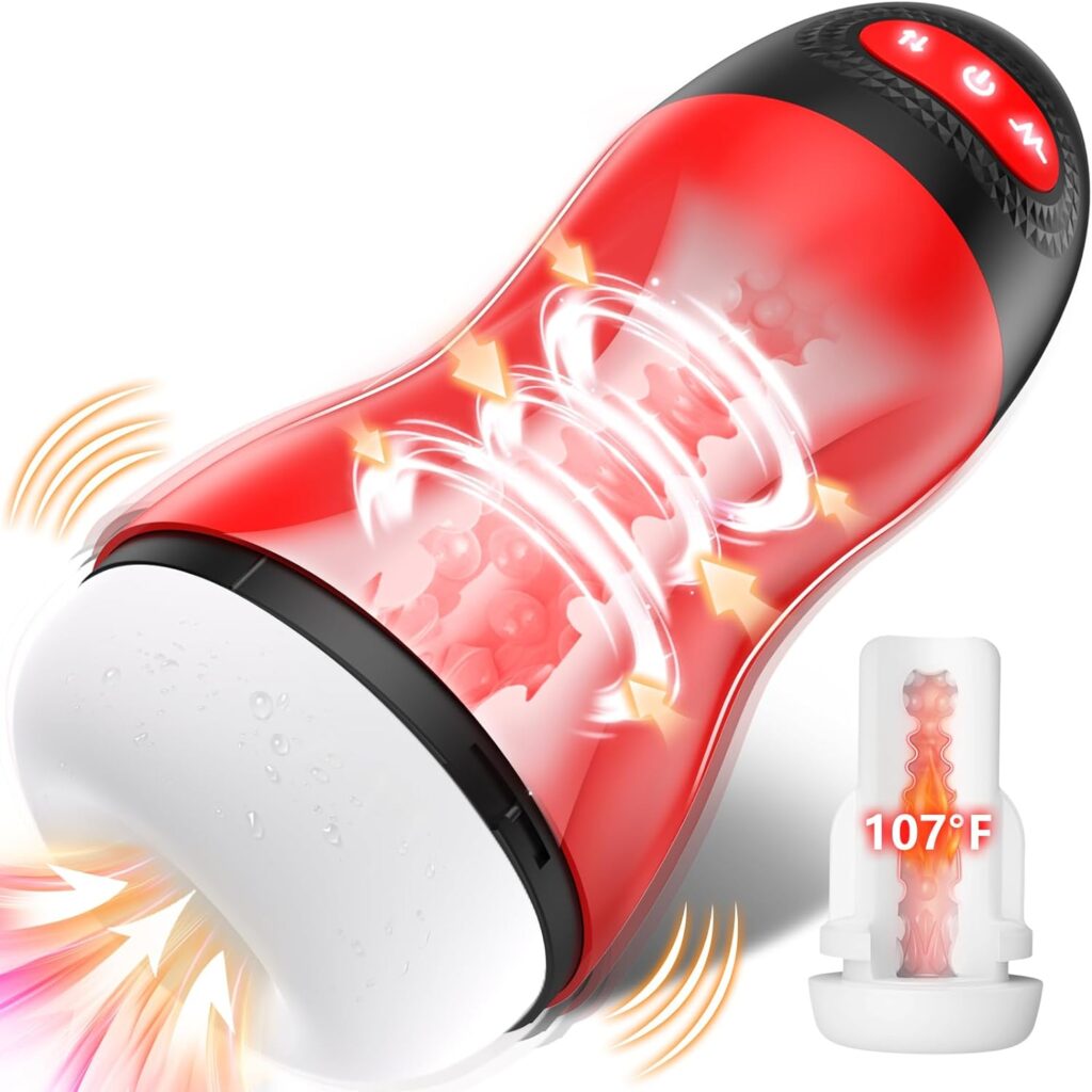 Automatic Male Masturbator, Sucking Male Masturbators Penis Pump with 9 Suction  10 Vibrating  Heating Mens Male Sex Toys, Hands Free Pocket Pussy Male Stroker, Adult Sex Toys for Men Penis Pumps