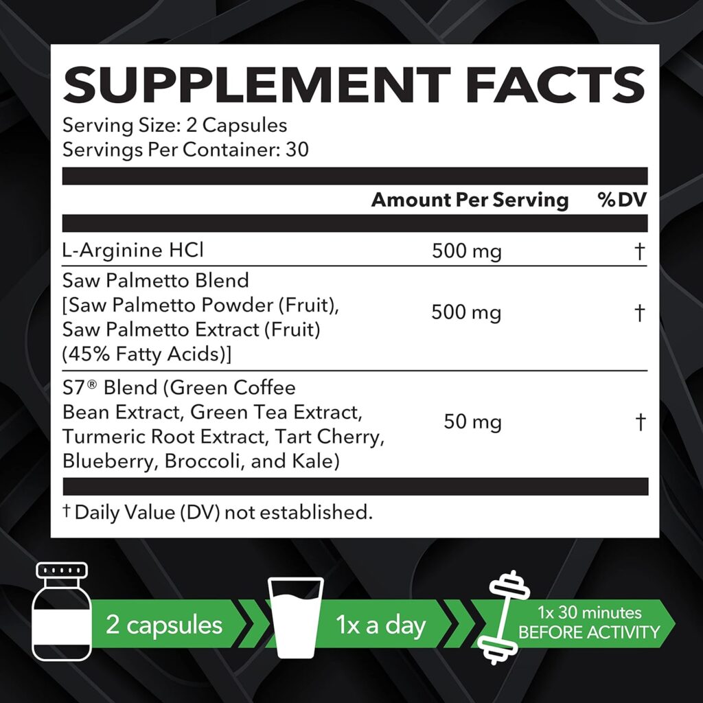 L Arginine Nitric Oxide Supplement | Male Health Nitric Oxide LArginine Capsules | L-Arginine L-Citrulline Complex with Beet Root for NO Boost | Nitric Oxide Flow 30-Days of Endurance  Performance