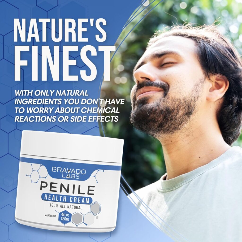 Premium Penile Health Creme - 100% Natural Penile Cream Lotion For Mens Intimate Health - Redness, Dryness, Anti-Chafing Relief Penile Moisturizer - 4 oz