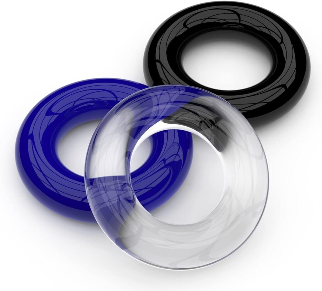 3 Pcs Silicone Cock Rings for Men, Longer Harder Stronger Erections, 3 Colors Penis Rings Adult Sex Toys Waterproof and Soft Silicone O-Rings