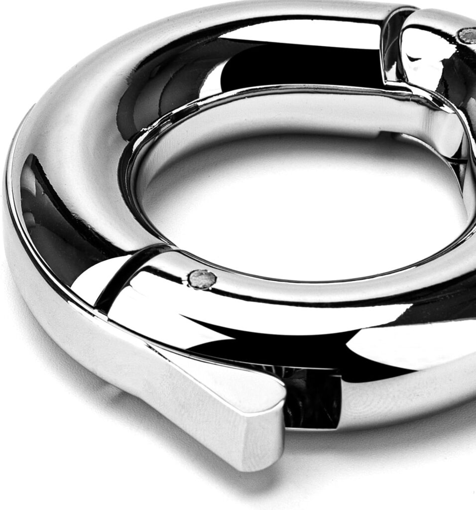 Male Penis Cock Ring Adujustable Size Delay Ring Stainless Steel Penis Ring Heavy Stretcher Adult Sex Toys(40mm)