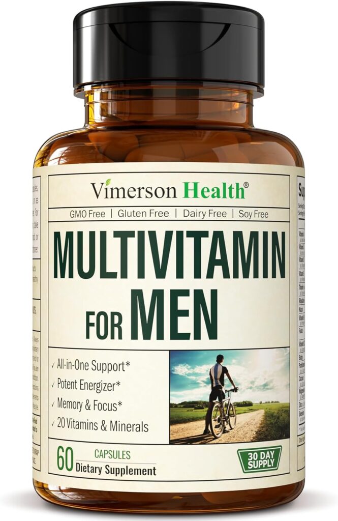 Multivitamin for Men - Daily Mens Multivitamins  Multiminerals Supplement for Energy, Focus and Performance. Mens Vitamins A, C, D, E  B12, Zinc, Calcium, Magnesium  More. Multi Vitamin Capsules