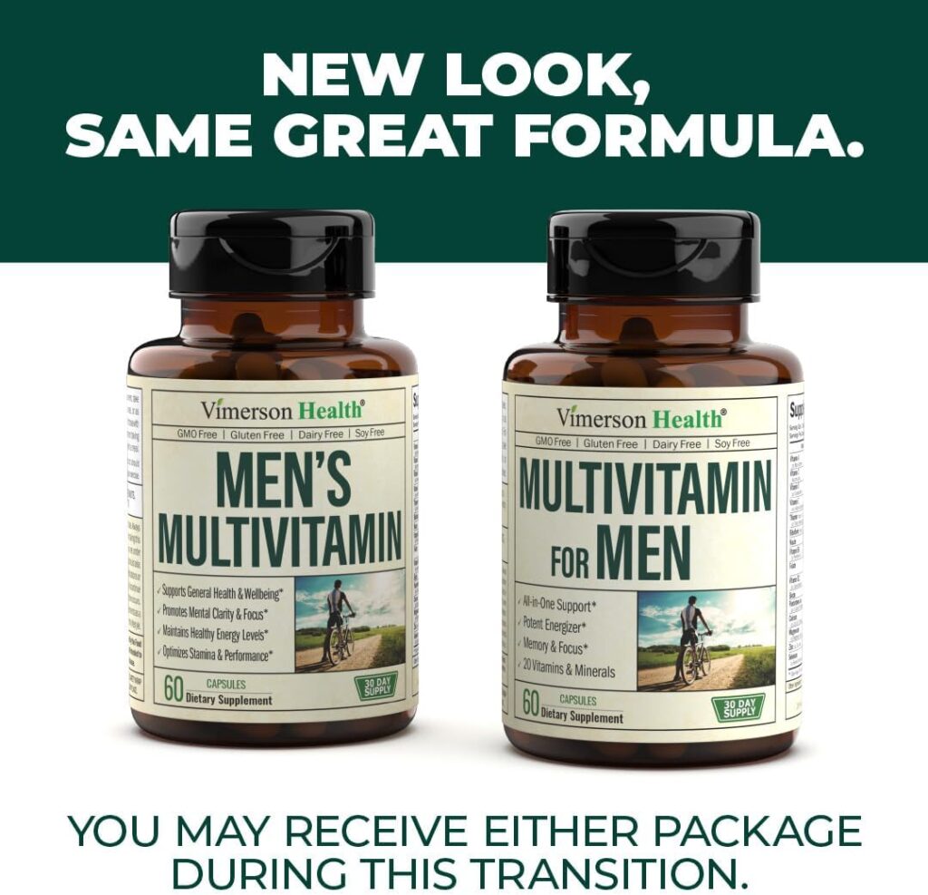 Multivitamin for Men - Daily Mens Multivitamins  Multiminerals Supplement for Energy, Focus and Performance. Mens Vitamins A, C, D, E  B12, Zinc, Calcium, Magnesium  More. Multi Vitamin Capsules