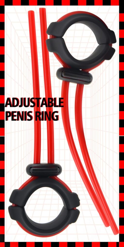 Adjustable Penis Ring - Silicone Cock Ring for Erection Enhancing Long Lasting Stronger - Fit Most Size -Sex Toy for Men Sex Game