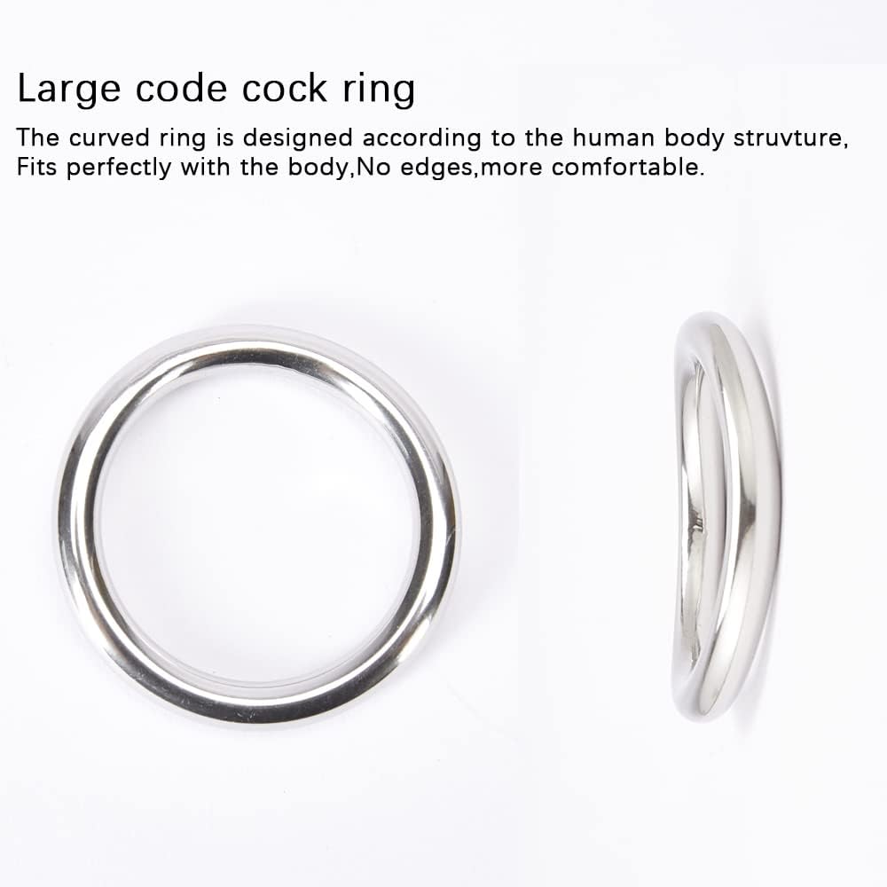 Male Cock Ring Metal Penis Ring Sleek and Comfortable Irregular Design C Ring Stainless Steel Cock Rings for Men 1.57/1.77/1.97 (1.97 in)