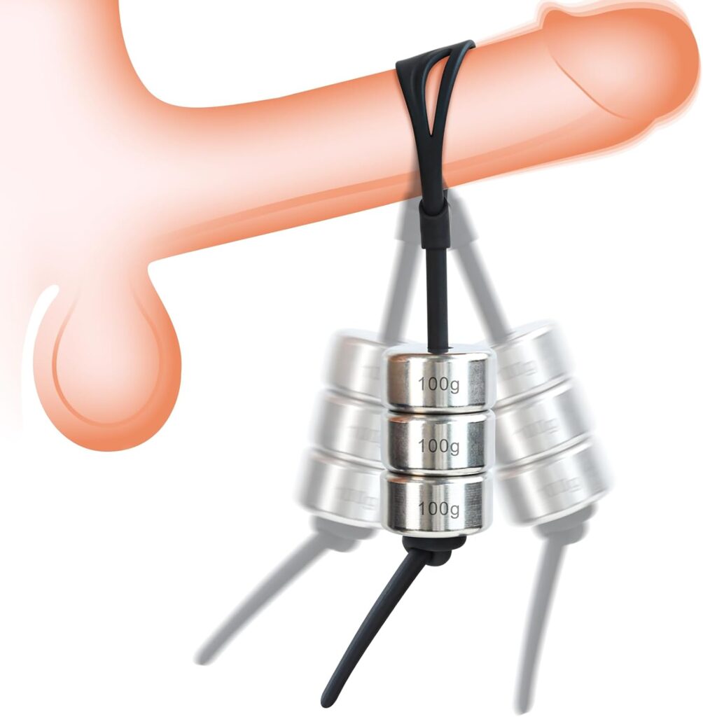 Sex Toys Metal Penis Trainers - Adult Toys Penis Extender with Adjustable Cock Ring, Sex Toys for Men Penis Enlargement Extension with Adjustable Weight, Male Sex Toys Penis Stretcher, Mens Sex Toys