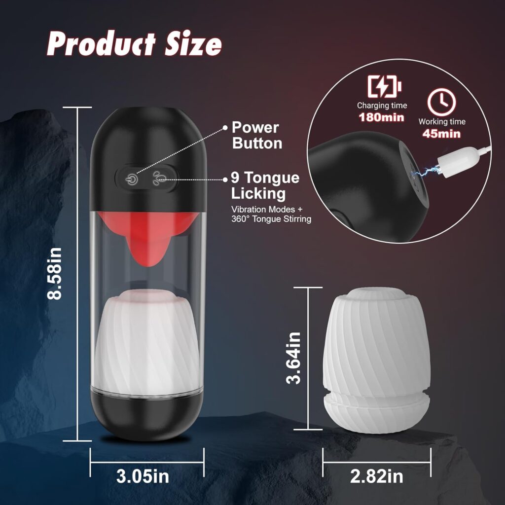 Male Masturbator Male Sex Toys for Men Penis Vibrator with APP,Penis Pump with 9 Vibrating  360° Tongue Licking,Men Pocket Pussy Stroker Penis Trainer Pump Adult Sex Toys for Men