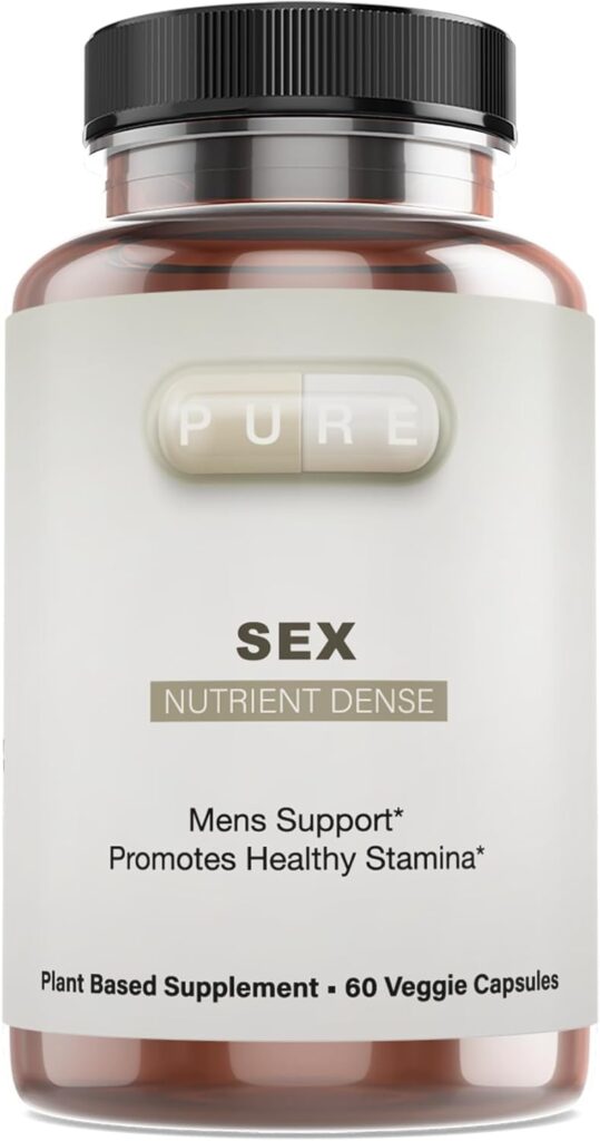 PURE Sex | 1275mg Proprietary Mens Health Formula | 60 Plant Based Capsules | Promotes Stamina and Energy | Supports Healthy Circulation | by PURE, INC.