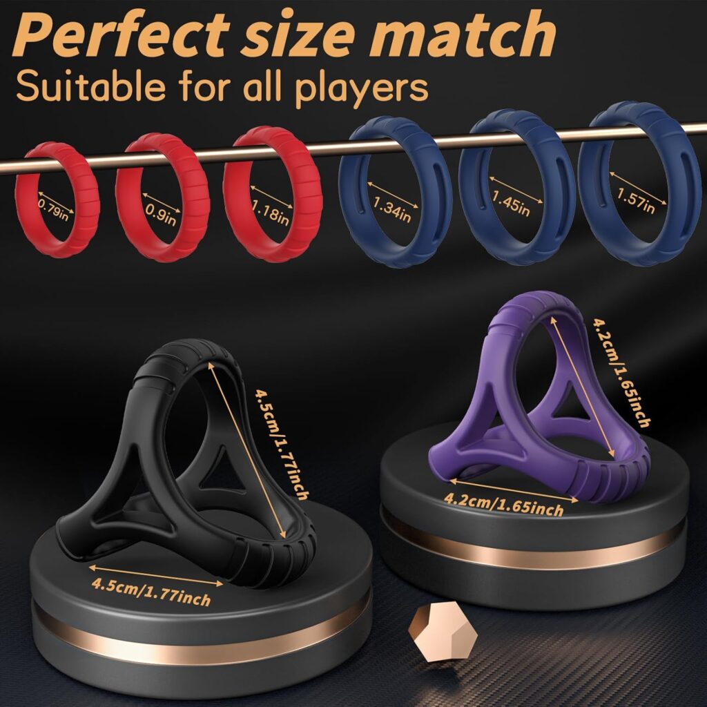 Silicone Penis Rings Set Sex Toys for Men，8 Different Sizes Cock Rings for Erection Enhancing, Long Lasting Stronger Men Sex Toy, Strechy Adult Sex Toys for Couples