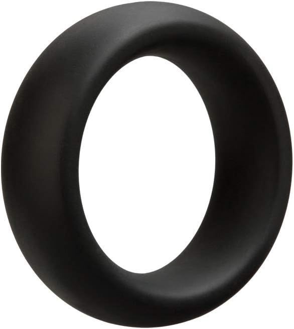 Doc Johnson OptiMALE - Tapered C-Ring - Stretchy Silicone - 40mm Unstretched Inner Diameter - Rounded Edges - Wont Dig Into Skin - Black