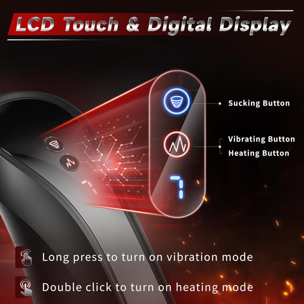 Automatic Male Masturbator Male Sex Toys for Men, Penis Pump Adult Toys Sex Machine Sex Toy Pocket Pussy Male Masturbators 3D Male Stroker with 7 Sucking  Vibrating  Pump  Heating  LCD Display