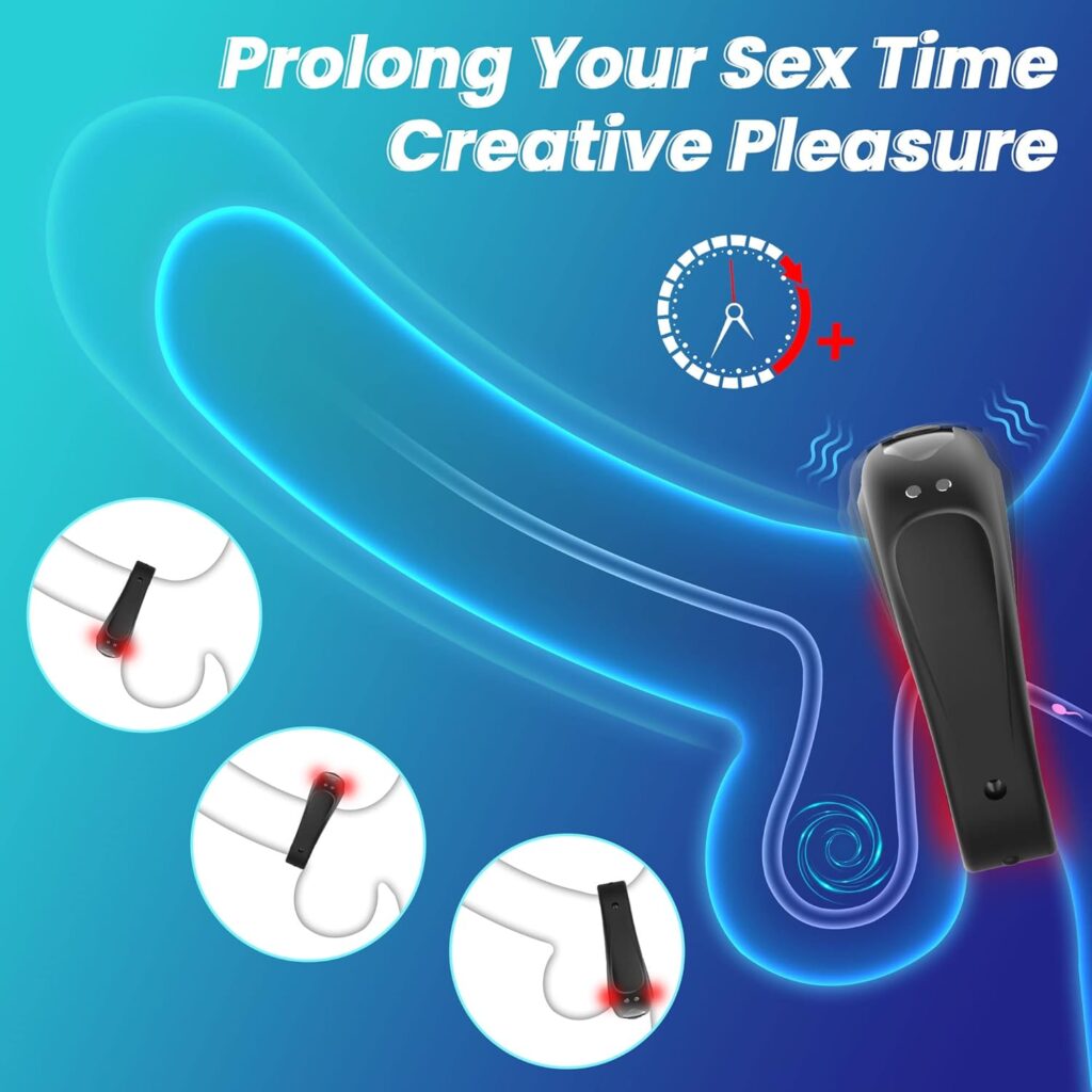 Vibrating Penis Ring, Amortoy Adjustable Silicone Cock Rings Vibrator with 10 Intense Vibration Modes for Longer  Stronger Erection Male Sex Toys for Men, Vibrating Cock Ring Adult Sex Toys  Games