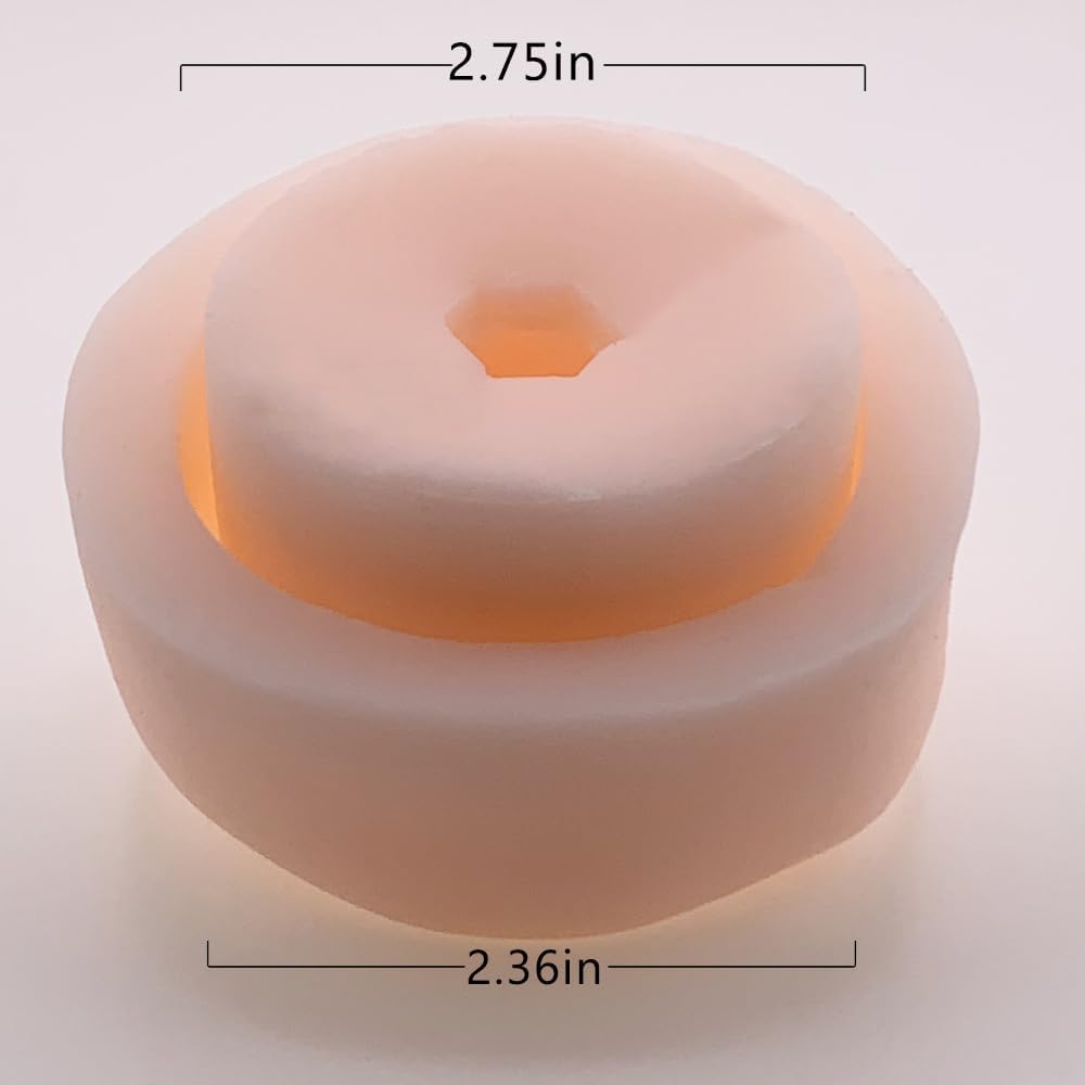 2Penis Pump Simulated Inverted Model, Realistic Sleeve Replacement Sealing Cap for 2.5-inch Cylindrical Large Penis Pump Sleeve, Male Enhancement Growth Pump Cap (Pink)