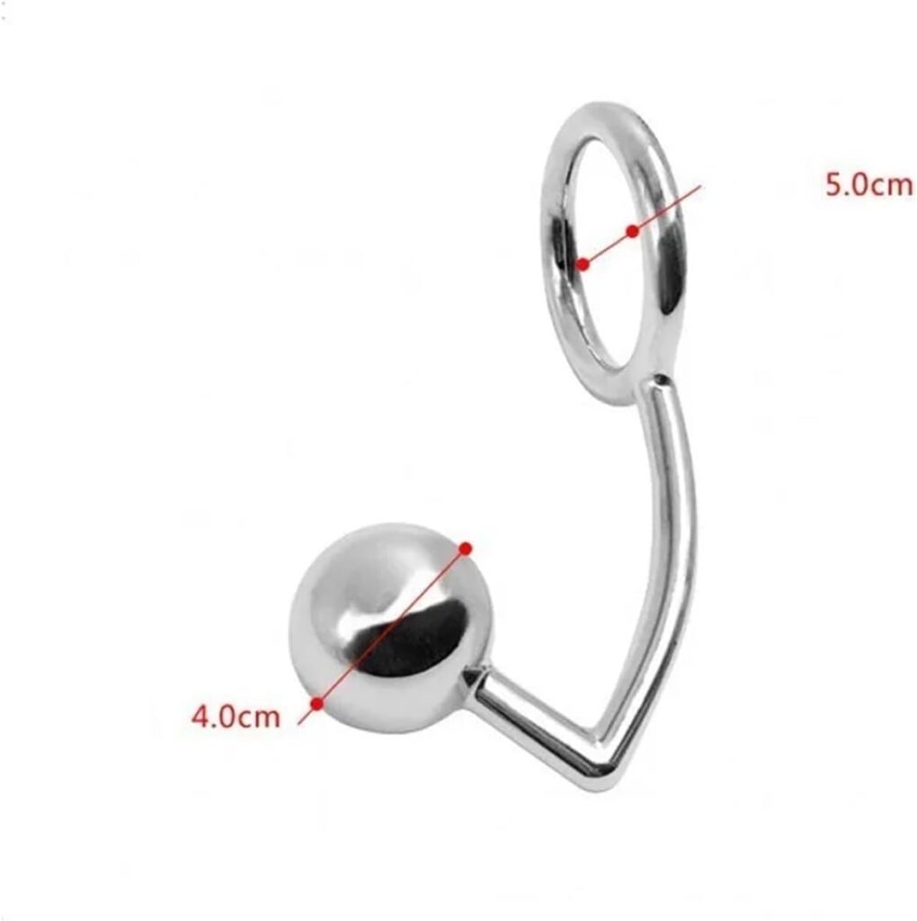 3 Sizes Large Ball Anal Plug Penis Ring Metal Sex Toysdelay Ejaculation Stainless Steel Cock Ring (Color : Big)