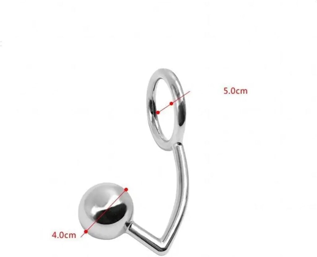 3 Sizes Large Ball Anal Plug Penis Ring Metal Sex Toysdelay Ejaculation Stainless Steel Cock Ring (Color : Big)