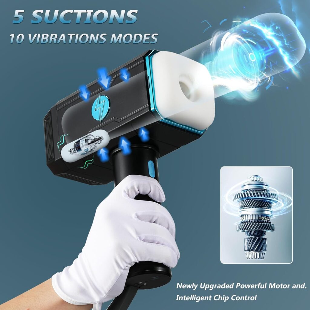 Sex Toys for Men Male Masturbator - Male Sex Toy Hands Free Masturbators with 10 Vibration 5 Suction Male Stroker Adult Toys for Men Automatic Male Vibrator Sex Machine Mens Pocket Pussy Penis Pump