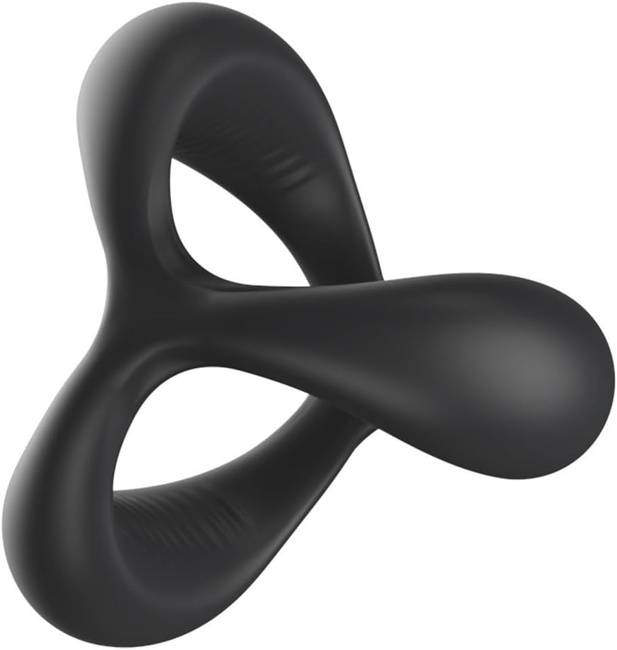 Silicone Cock Ring, 3 in 1 Ultra Soft Penis Ring Cock Ring Stretchy Cockrings Sex Toy for Men, Couple Lovers, L