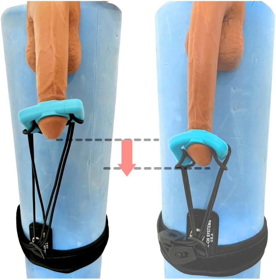 Universal Fit Penis Stretcher - Discrete Under Clothing Penis Stretching System - Adjustable Tension Penis Extender - Penis Enlargement - Male Enhancement - Traction Device Training - ADS