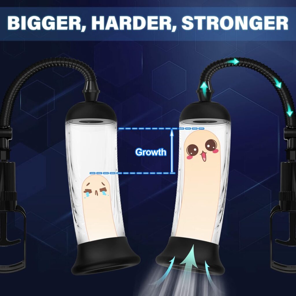 Manual Penis Vacuum Pump, Penis Enlargement Extend Pump, Penis Enlarge Air Pressure Device for Men Stronger Bigger Erections, Adult Male Sex Toys for Men