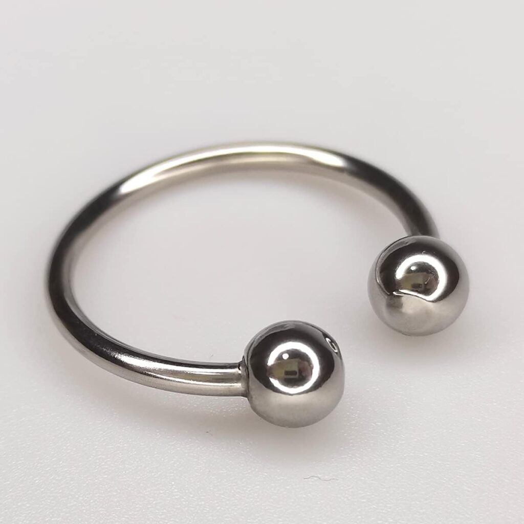 Stainless Steel Cock Ring 2 Beads Penis Ring Glans Stimulating Penis Opening Loop Sex Delay Ejaculating Toys for Men c