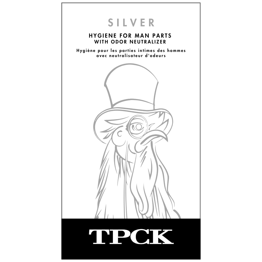 TPCK ToppCock Silver Leave-On Hygiene Gel for Man Parts, 90ml Odor Neutralizer, Male Care Moisturizing Body Hygiene