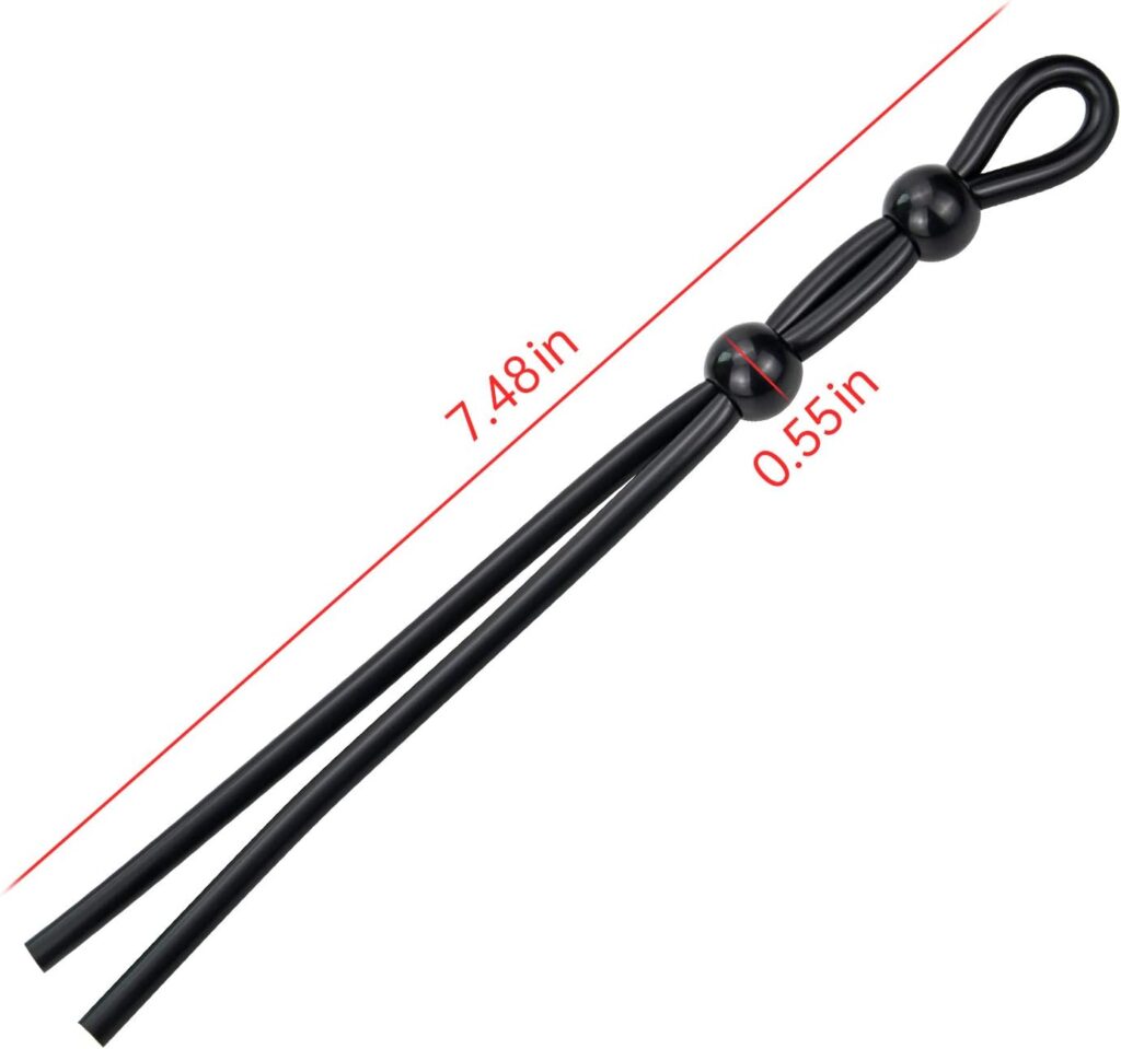 Adjustable Cock Ring Set, 3 Pcs Penis Ring with 2 Lock Loop Erection Enhancing Lasso Tie, Sex Toys for Men