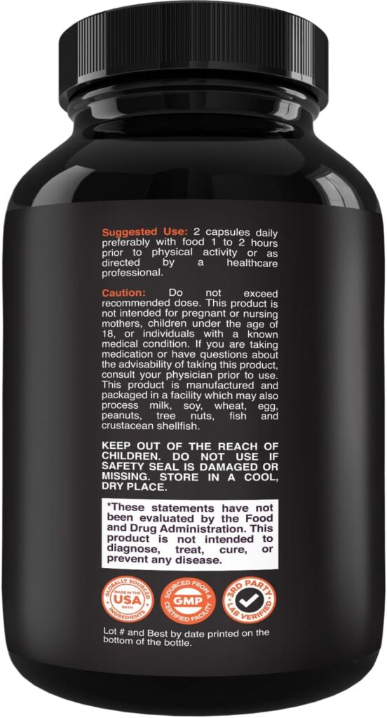 Testosterone Supplement for Men with Tongkat Ali and Horny Goat Weed - Testosterone Booster for Men Energy Muscles and Drive with Invigorating Herbal Maca Root (1 Month Supply)