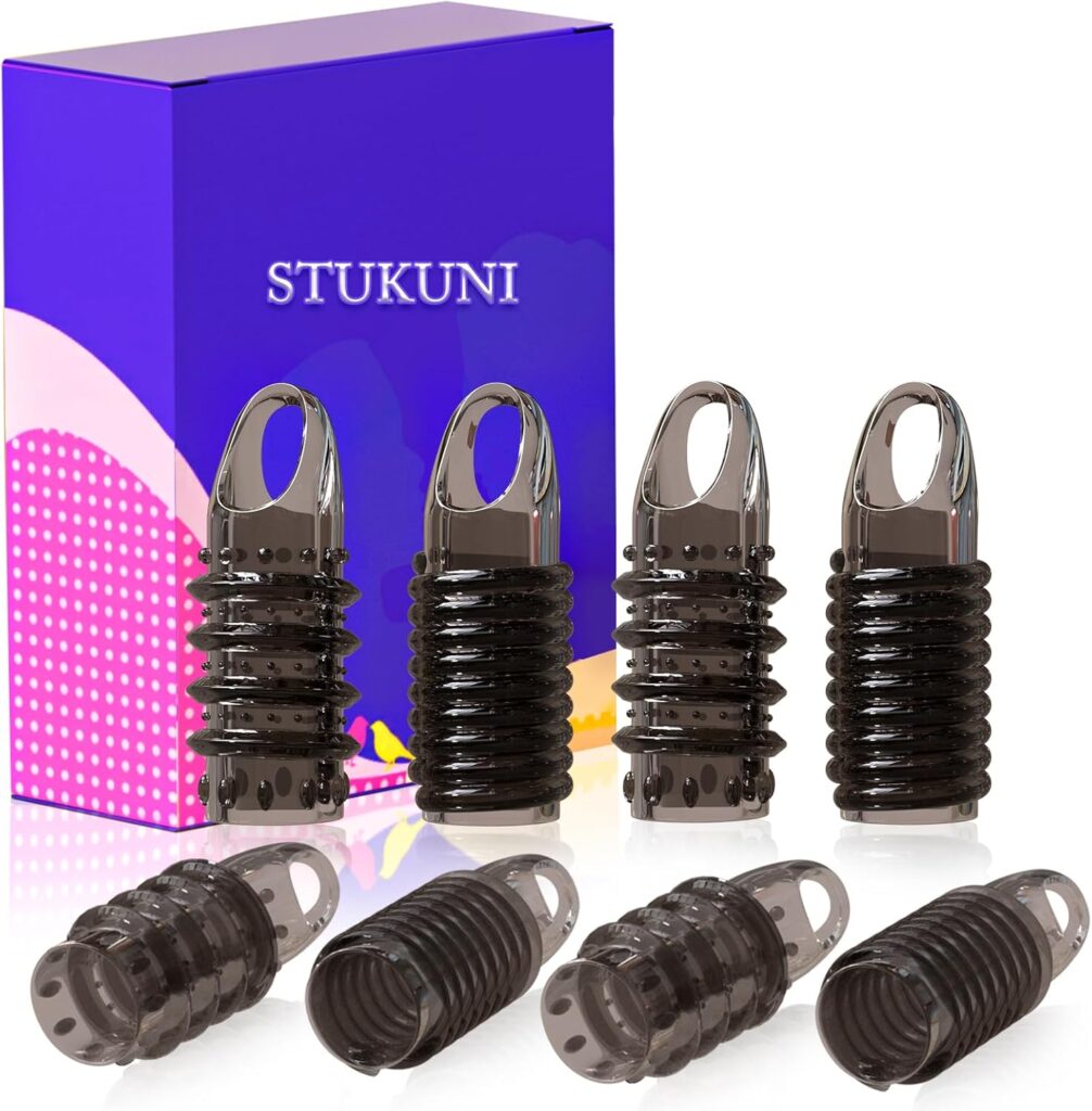 Cock Rings Sex Toys for Men, 4pcs Adult Male Sex Toy, Reusable Penis Enlarge Sleeves Girth, Longer Harder Stronger, Delay Ejaculation Erection Enhancement Silicone Penis Rings, Adult Sex Toys  Games