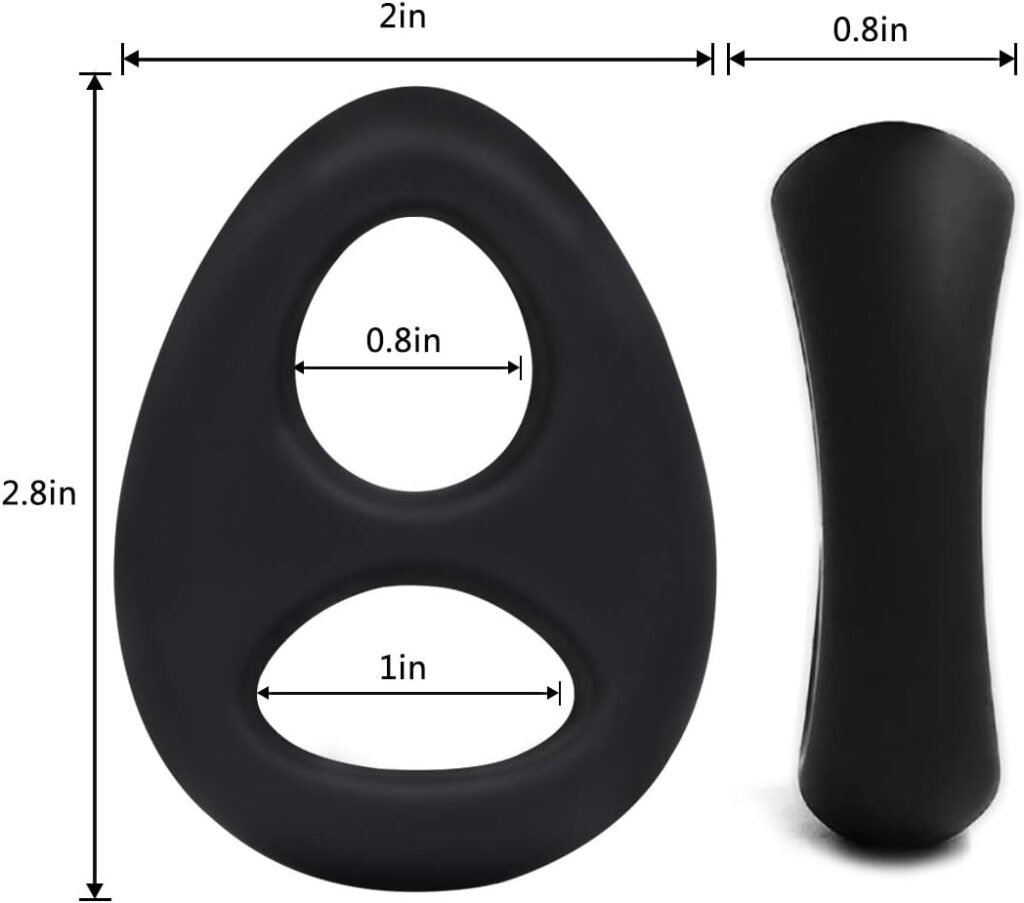 Premium Stretchy Silicone Penis Ring for Enhancing Erection, Smooth Soft Cock Ring Stimulate Dick Stronger Harder Longer Adult Sex Toys for Male and Couples Sexual Pleasure Stimulation (Black)