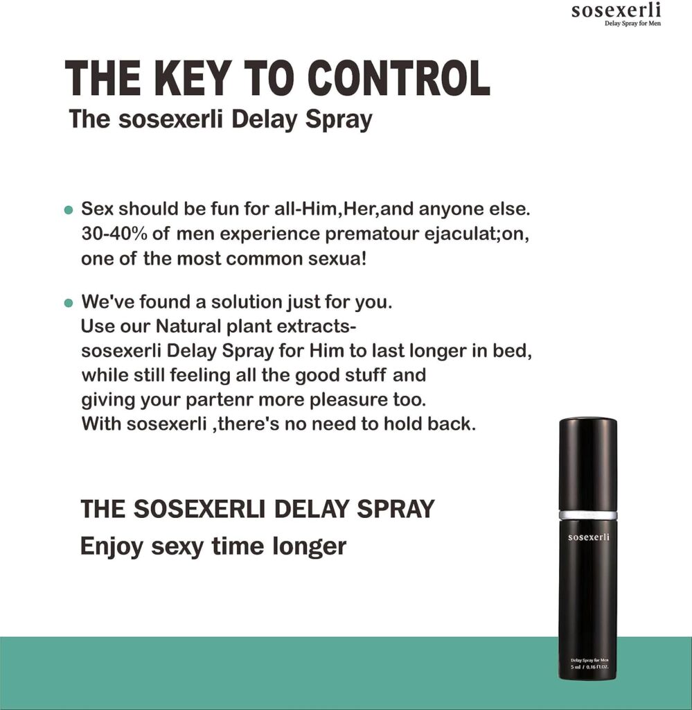 The Male Delay Spray,Keep You Lasting Longer,Extends Mans Time and Enhances Comfort, 0.16 Fl Oz 50 Pumps (Pack of 2)…