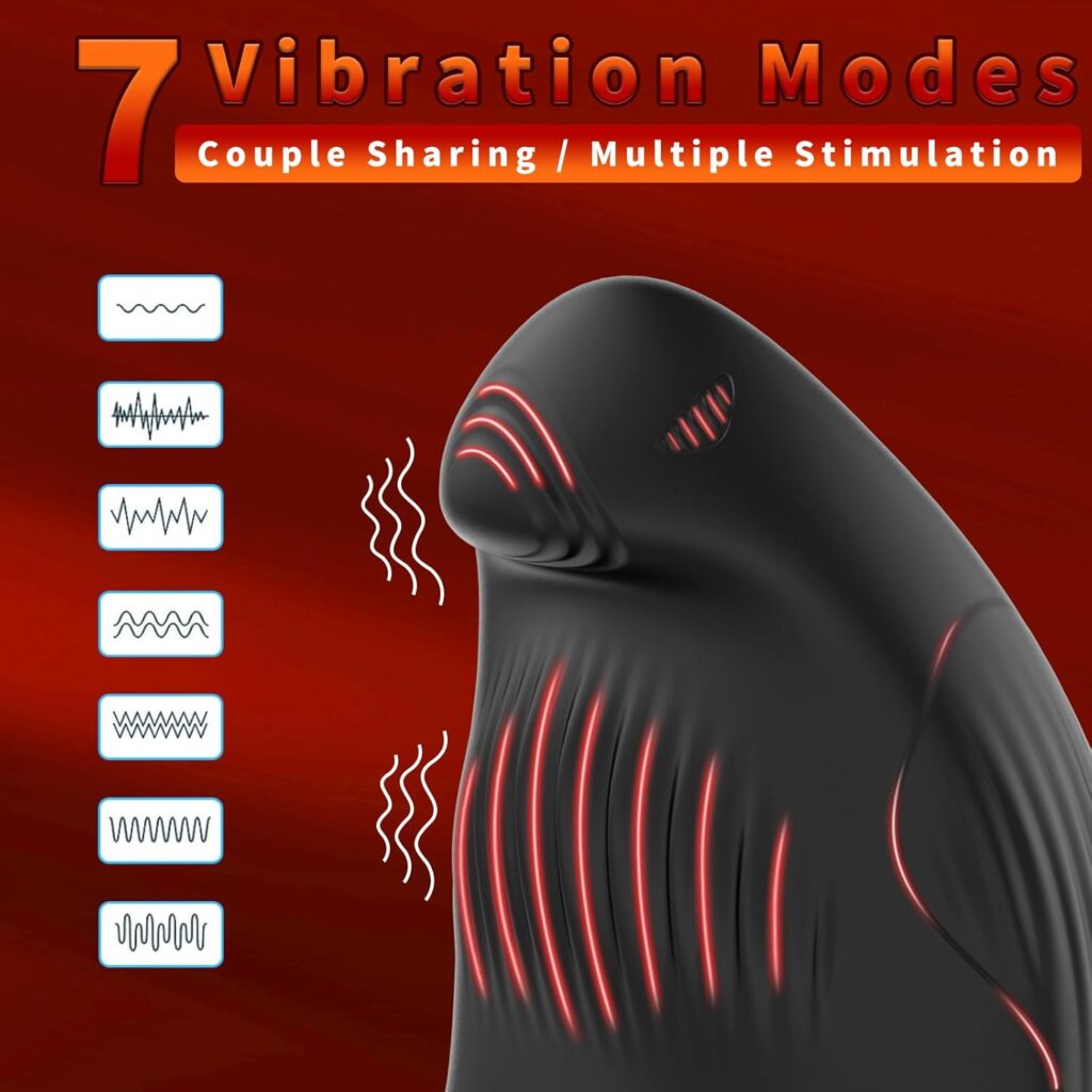 Vibrating Cock Ring with Clitoral Stimulator, Penis Ring Couple Sex Toys Vibrator, Eagle Shaped Clitoris Vibrator with 7 Vibrations Remote Control Rechargeable Harder Adult Sex Toy for Men  Couples