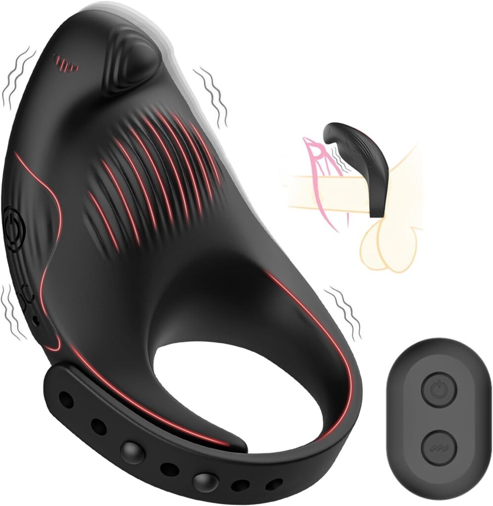 Vibrating Cock Ring with Clitoral Stimulator, Penis Ring Couple Sex Toys Vibrator, Eagle Shaped Clitoris Vibrator with 7 Vibrations Remote Control Rechargeable Harder Adult Sex Toy for Men  Couples