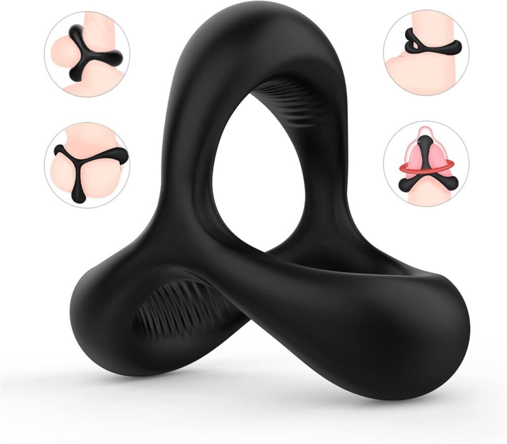 XY Life Penis Rings|Cock Ring|Silicone Penis Ring Set Triple Hole Cock Ring Set Love Rings Basic Penis Ring Sex Toys|Rooster Cock