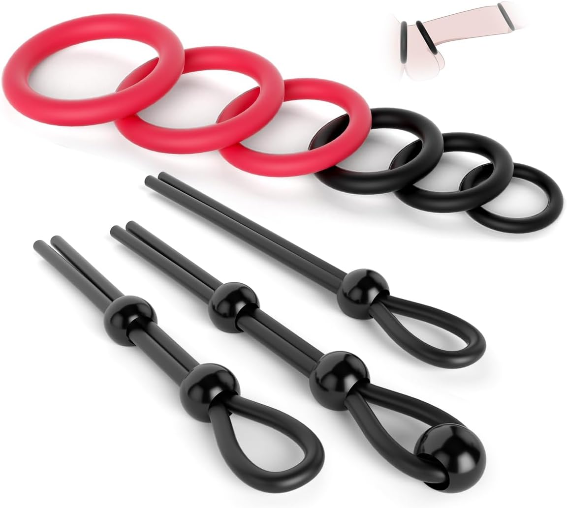 Cock Penis Ring Set Sex Toys for Men,9 Different Size Penis Ring Male Sex Toys for Long Erection Enhancing,Cook Rings for Men Erection Sex Adult Toys Pleasure Rings for Couples Gay Mens Sex