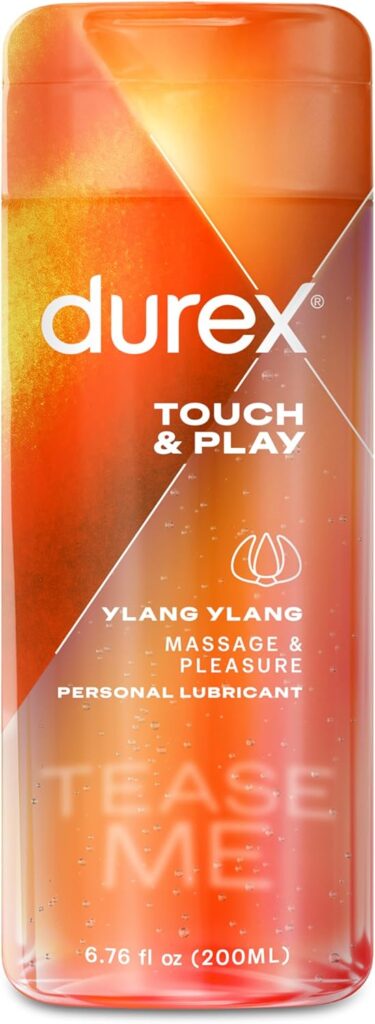 Durex Water Based Lube for Sex, Touch  Play Personal Lubricant with Ylang Ylang, Anal Lube  Sex Lube for Women  Men, Personal Lube for Anal Sex, Sex Lubricant  Sex Toy Lube, 6.76 fl oz