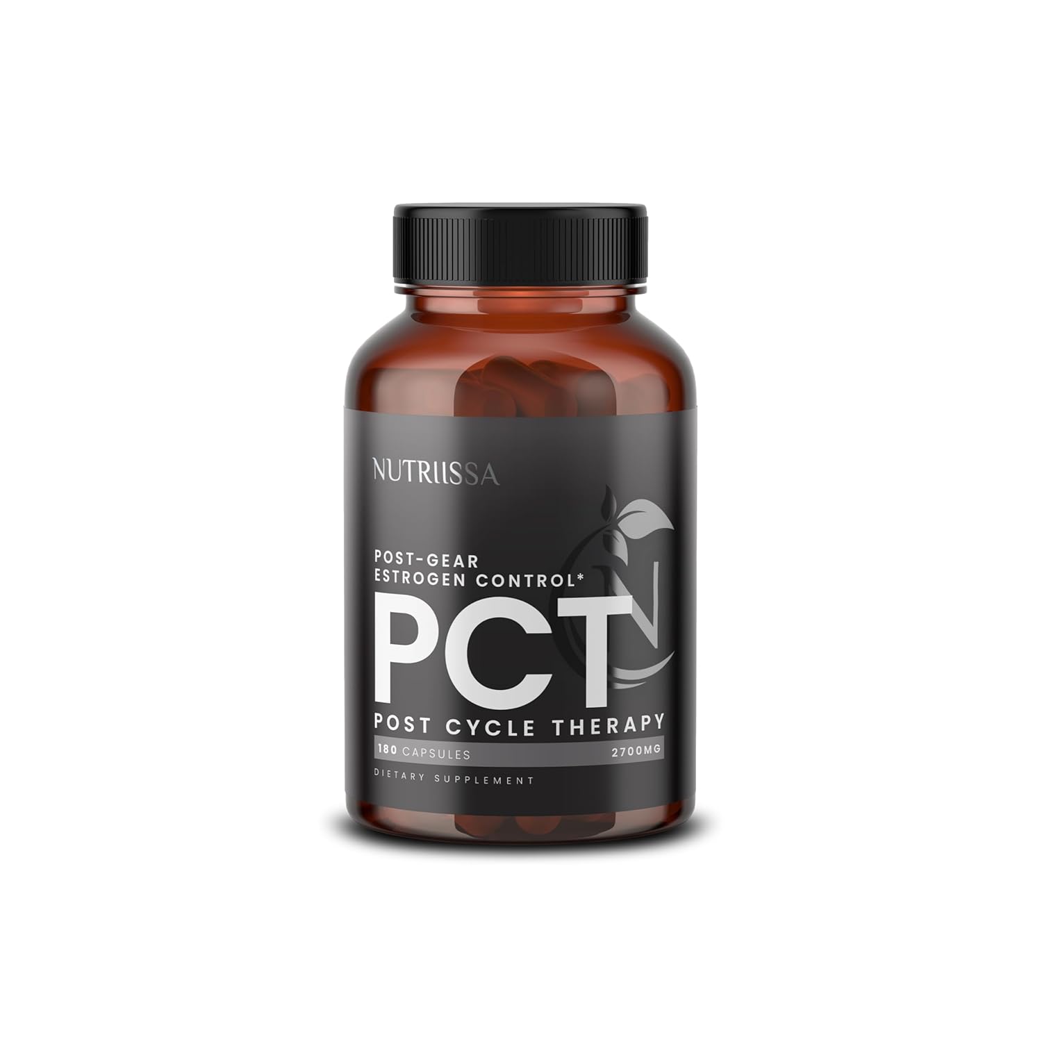 Nutriissa PCT - Premium Testosterone Support  Estrogen Control - EPEB Certified for Purity  Potency - 200:1 Tongkat Ali  Fadogia Agrestis - Vegan, 180 Capsules