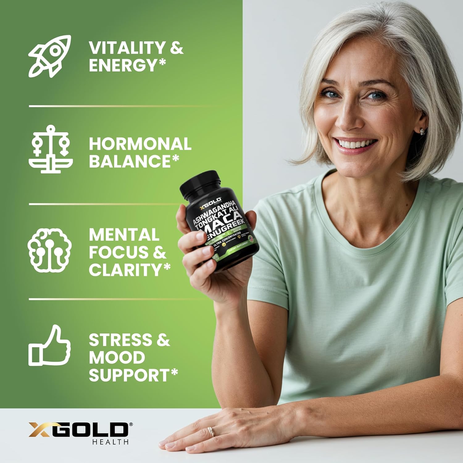 Ashwagandha 5000mg + Tongkat Ali 1000mg + Maca Root 5000mg + Fenugreek 3000mg Supplement | Black + Red + Yellow Maca Root Extract  Fenugreek Herbal Supplements for Men  Women - Made in USA