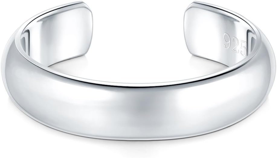 BORUO Toe Rings - Sterling Silver Band Ring - Stylish Toe Rings For Women - Sterling Silver Rings for Gifting - Chic 925 Sterling Silver Rings - Toe Rings For Women With Gift Bag, 2 mm, 3mm, 4mm