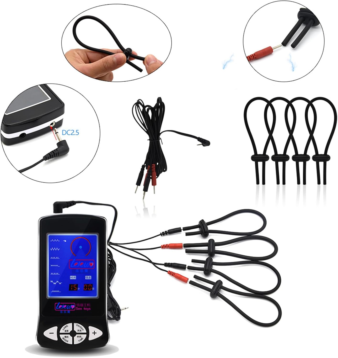 Male Adjustable Penis Ring Metal Multi-Bead Urethral Sound Urethral Plug Cock Ring Male Beginner and Advance Plays Masturbation Massage Kit