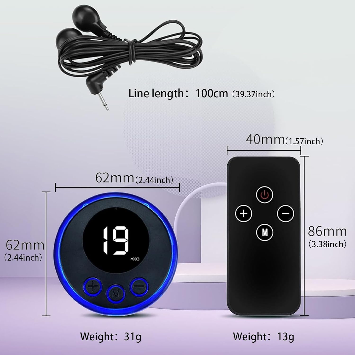 MFMYEE Electric Shock SM Cock Ring - 2-Piece Cock Ring Stimulator, Penis Sleeve Restraint Set. Male Role Play Chastity Sex Toy