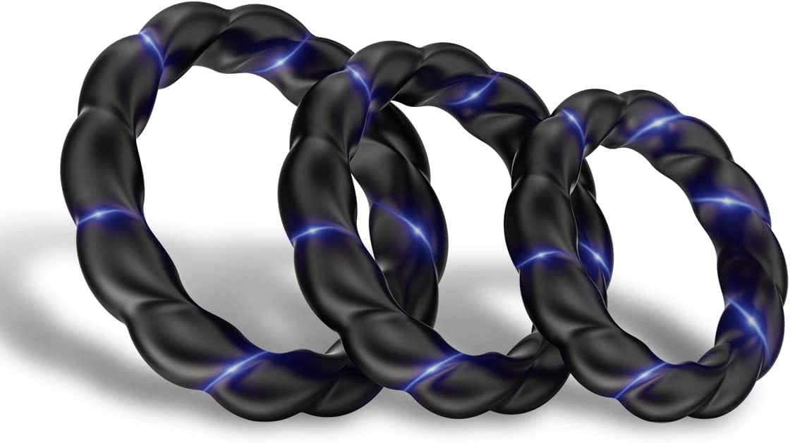 Silicone Penis Ring Kit,Cock Rings for Men,Adult Sex Toys, Stretchy Male Dick Erection Enhancing Tools, Couples Games Comfort Sensory Ring Set (B)