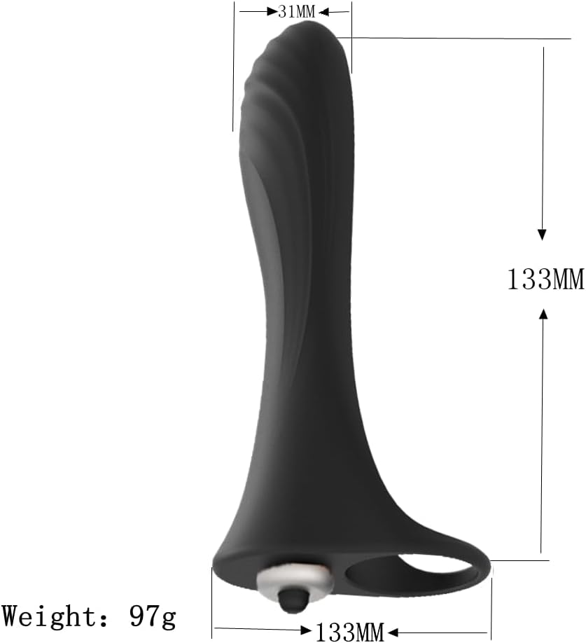 10 Powerful Vibration Modes Silicone Cock Ring for Men Waterproof and Vibrating Penis Masssger 1PCS AAA Battery Operated (Battery not Included) Adult Sex Toy for Couple (Black)