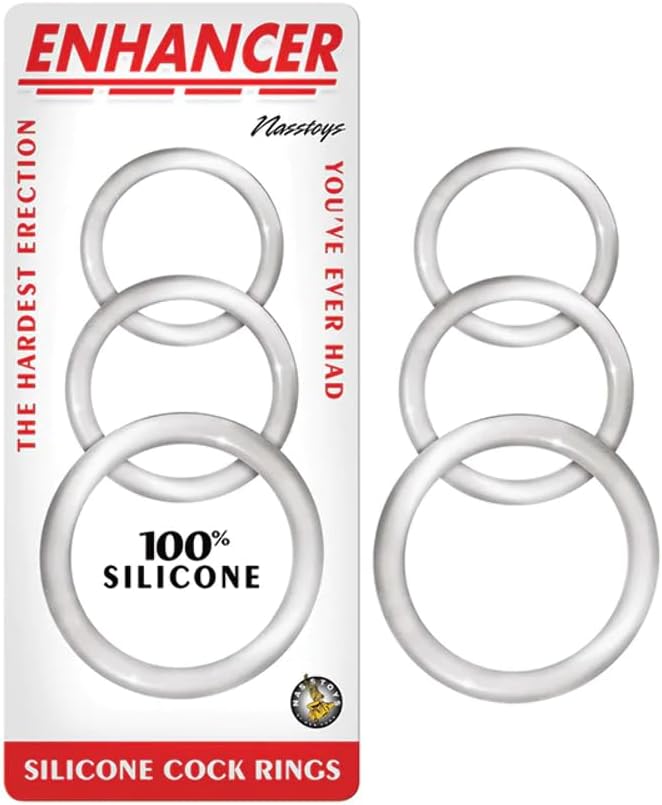 Enhancer Silicone Cockrings Clear Set/3