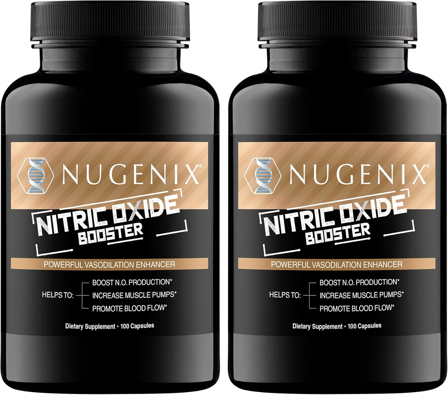 Nugenix Nitric Oxide Booster Supplement - Nitric Oxide Flow, L-Arginine, L-Citrulline, Pine Bark Extract - Vasodilator - 100 Capsules
